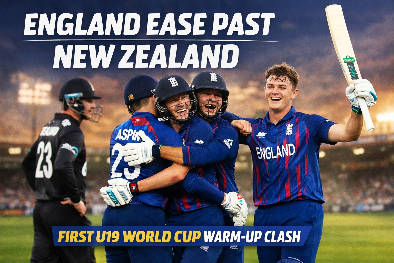 England Ease Past New Zealand in First U19 World Cup Warm-Up Clash