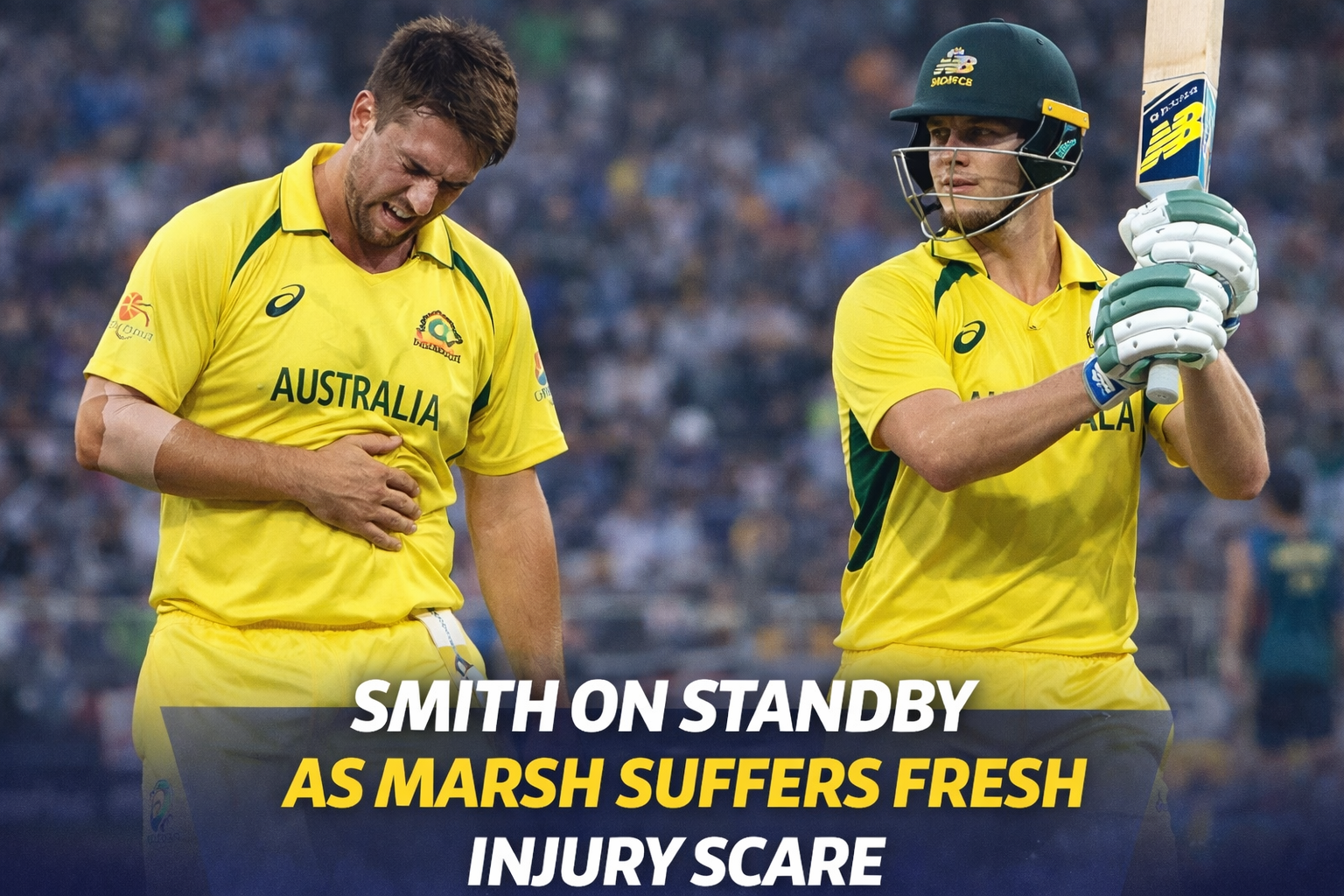 Smith on Standby as Marsh Suffers Fresh Injury Scare
